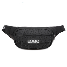 Custom Utility Men Big Anti Theft Name Brang Belt Funny Chest Plain Fitness Waist Sling Bag Fanny Pack Blank Black